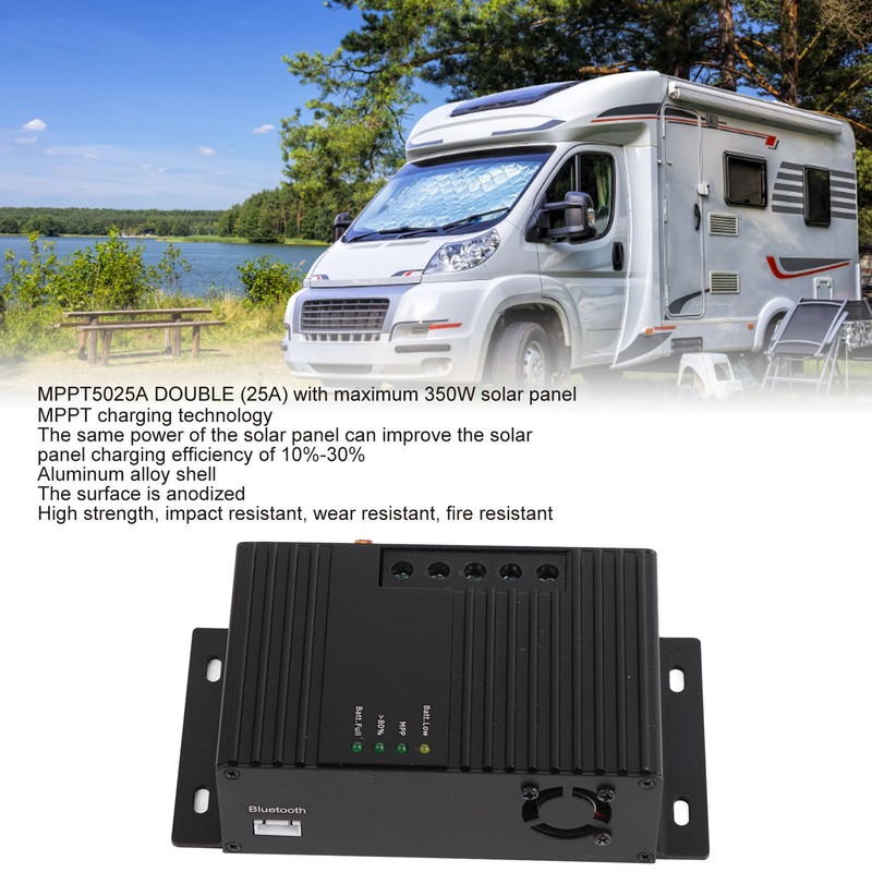 MPPT Solar Charge Discharge Controller Dual Battery Charging 12V Solar