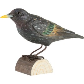 WILDLIFEGARDEN Wildlife Garden WG412 DecoBird Star - Hand Carved Decorative Wooden Bird - Medium European Birds