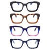 DXYXYO Reading Glasses 4.0 Women Blue Light Blocking Oversized Square