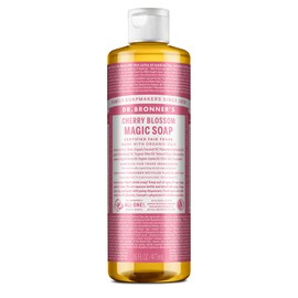 Dr. Bronner's Magic Soap CH (Cherry Blossom) 473ml, subtly sweet and pure fragrance, plant oil, multi-organic soap