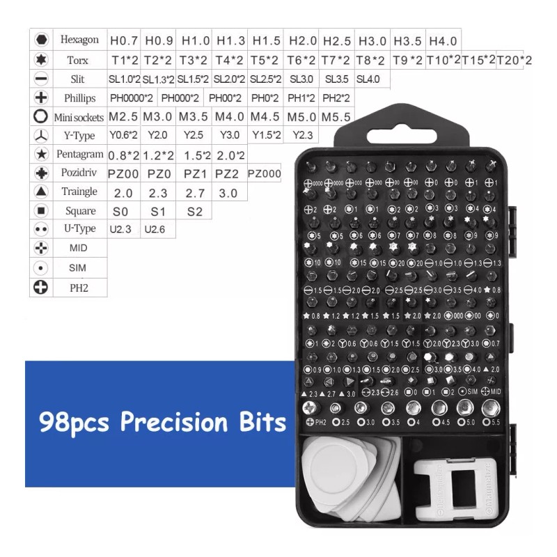 Zakulu Kit De Desarmadores Y Herramientas De Precisión 115 En