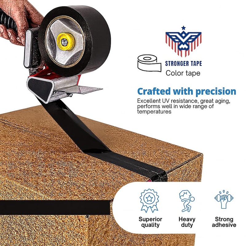 Black Carton Sealing Tape, 2 x 110 Yard, 2.0 mil