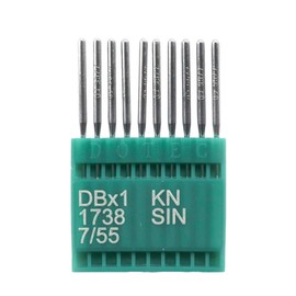 Blooy - DBX1 Standard Needles for Industrial Lockstitch Sewing Machines DB*1,16x257, 1738A (Pack of 100 PCS) (Size 7/55)