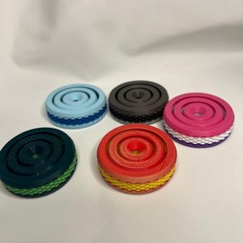 Gyro Spinner 3D Printed Decor - Color: Pink White Purple
