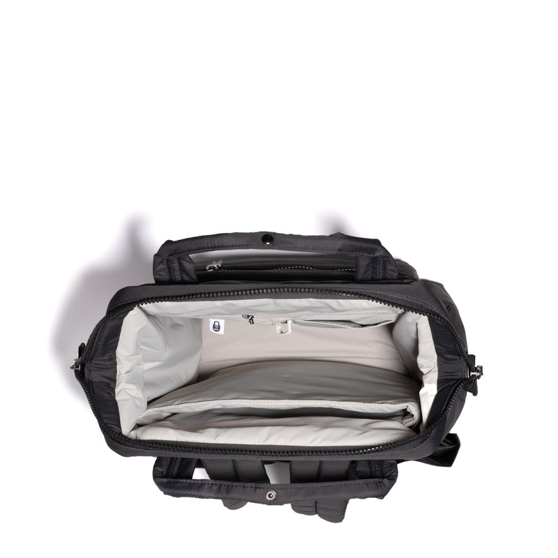 Baggallini Chelsea Laptop Backpack, Black Puff