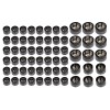 Unbranded Black Cut Engine Bolt Cap Covers Fit for Harley