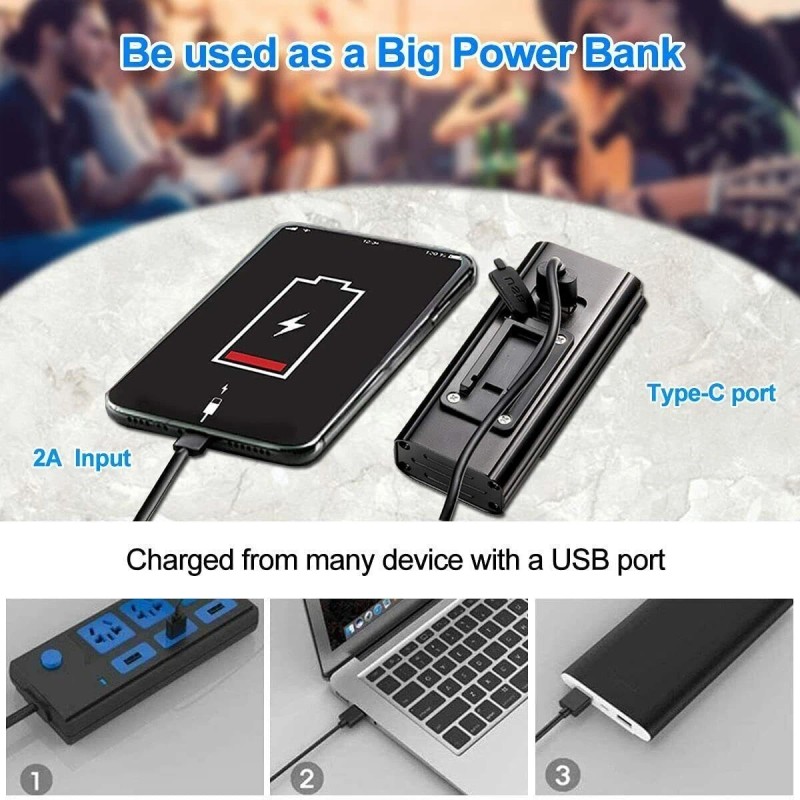 VASTFIRE Super Bright LED Mountain Bike Headlight Warning Tail Light