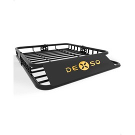 DEXSO 51" x 36" Universal Roof Rack Basket, 200 Lbs Capacity Rooftop Cargo Carrier Basket, Heavy Duty Luggage Holder Rack for SUVs, Trucks, Vehicles