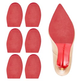NICENEEDED 3 Pairs Red Bottom Shoe Protector, Self-Adhesive Red Bottoms Sole Protectors Anti Slip Shoe Grips Pads, Sole Guard Protectors for Womens High Heels