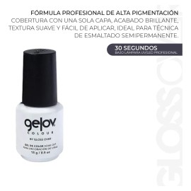Gelov Blanco Dove 127 Gel Para Uñas 15g Gloss Over