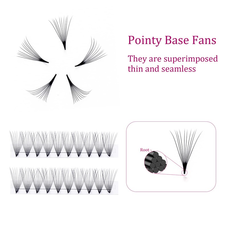 Volume Lash Extensions 10D Premade Russian 0.07 C Curl 8-14mm