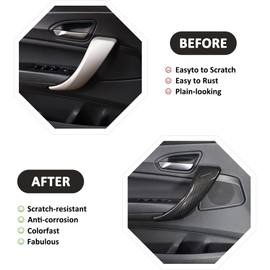 METYOUCAR Car Interior Handle Protection Cover for 1 Series 2 Series F20 F21 F22 F23 2012-2018, Door Handle Panel Pull Handle Trim (Carbon Fiber)