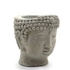 Designer Stone Buddha Head Planter-Solid Stone, with Drainage, Sealed for