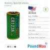 PoundMax CR123A 3.0v Lithium Camera Battery - 2 Count