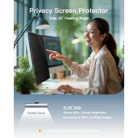 computer screen privacy shield 27 inch，Features Optical Grade Flat View and High Transmittance, Hanging Style, Anti-Blue Light, Suitable for Standard 26", 26.5", 27" Desktop Monitors . Easy to Install