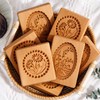 Wooden Cookie Mold for Baking – Carved Flower Embossing Design