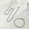 4mm/6mm Silver Chain for Men Stainless Steel Men's Necklaces Bracelet