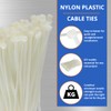 Gocableties Small White Cable Ties, 100mm x 2.5mm, Bulk Pack