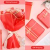 woric 25 Sheets Red Flower Bouquet Wrapping Paper Valentines Waterproof