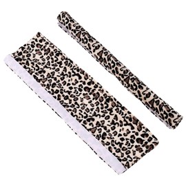 uxcell 4Pcs Refrigerator Door Handle Covers Velvet Cloth Decor Protectors Keep Your Kitchen Appliance Clean Fit for Fridge, Oven, Dishwasher, Leopard Print