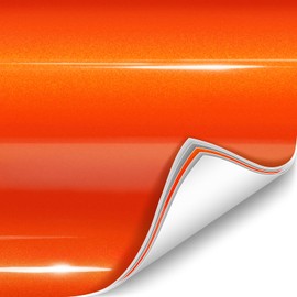 ColorFusion PPF by VViViD, Gloss Flame Orange Dry Apply PPF Vinyl Car Wrap Roll 1ft x 5ft