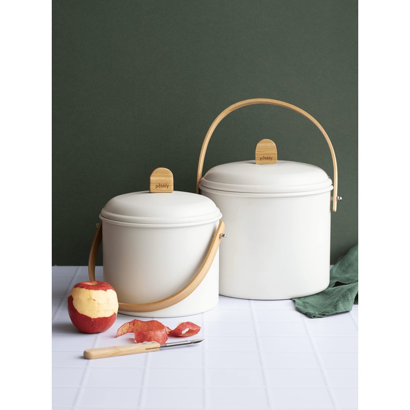 Pebbly NBA202 Seau à Compost d'Intérieur Kompost Bucket S, Metal,