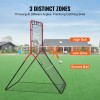 VEVOR Baseball And Softball Rebounder Net 3x4.5 ft PitchBack 3-Way