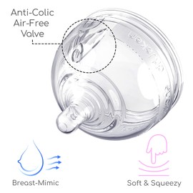 Inttero Breast-Mimic Anti-Colic & Air-Free Vent - Fast Flow (4-9 Months / 3 Holes) / 3-Pack