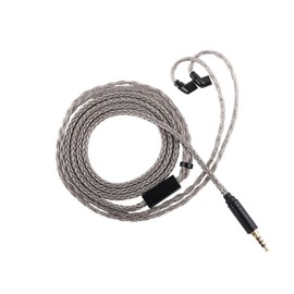 Linsoul Tripowin Zonie Cable de actualización monitor intraauricular HiFi, con micrófono omnidireccional, cable auriculares SPC de 16 hilos chapado en plata (3,5 mm, Empotrable 2Pin)