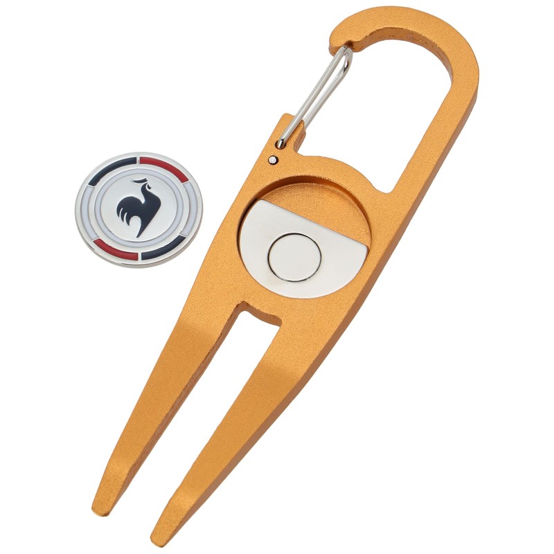 Coq Sportif QQBWJX01 Green Fork, Classic with Marker, Carabiner, Convenient