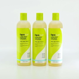 DevaCurl Low-Poo Original Cleanser 12oz(pack of 3) - mild lather cleanser