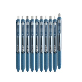 Paper Mate Inkjoy Gel Retractable Gel Ink Pens, Pack of 10 (Slate Blue, Medium Point)