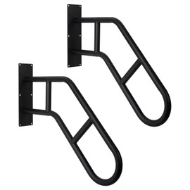 Aduanbang Hand Rails for Outdoor Steps & Elderly,U-Shape Wall Mount Stair Railing, Porch, Deck, Garage & Garden Grab Bar, 2 Pack Safety Handle