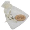 Guardian Angel Keyring, wood-coloured
