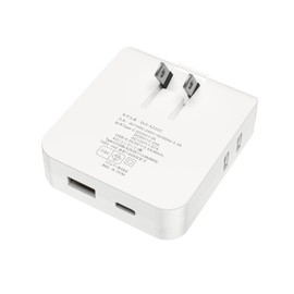 AKIRARI Mini Power Strip Power Strip Mini Power Strip with USB 2 AC Outlets 1 USB-A Port 1 TYPE-C Port Tap Swing Plug Splitter PSE Certified White Easy Wiring Gap Outlet