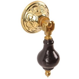 VAN DYKE'S RESTORERS Teardrop 3 Inch Drop Pull with Eastlake Stamped Brass Rose