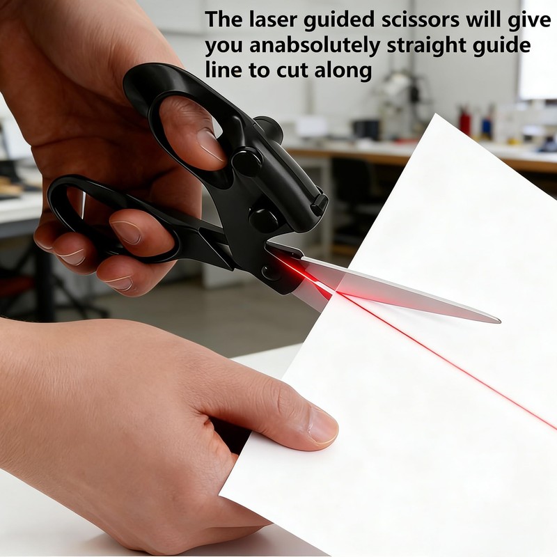 2026 Upgraded Laser Guided Scissors for Fabric Cutting, Cuts Straight