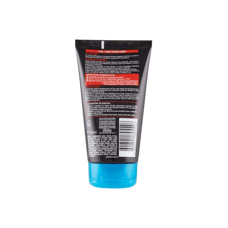 Garnier Pure Active Anti-Spot Purifying Cream Face Wash with Charcoal