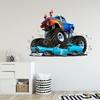 Monster Truck Wall Sticker - Truck Crushing Car Wall Decal