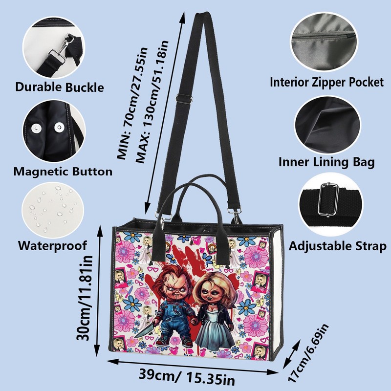 WZMPA Chucky Tote Bag Chucky Bride Fans Gift Horror Chucky