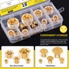 Mardatt 16Pcs 5 Sizes Brass NPT Plug Assortment Kit, 1/8"