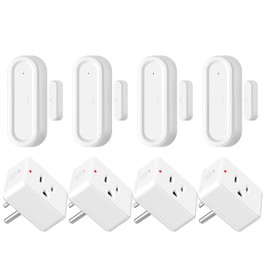 GREENCYCLE Motion Activated Plug,Motion Sensor Light Indoor Plug In,Wireless Outlet and Motion Sensor,Easy Installation,FCC & CE & TR Certification,Programmable,for Most Electrical Appliances,4PK