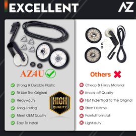 Dryer Repair Kit Drum Rollers 14210017 Belt 341241 Idler Pulley 14210023 Replacement For Amana NED4655EW1 NED4600YQ1 4GNED4600YQ1 NED4600YQ0 NGD4655EW2 NED4500VQ0 NED4500TQ0 NED4800VQ0 NED4700YQ1