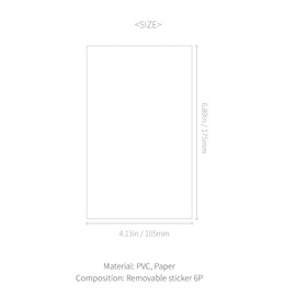 Monolike Little Doodle One Day Theme Stickers Set of 6 - Little Doodle One Day Theme Sticker 6P Set, Stylish Peel and Stick Stickers Perfect for Journaling and Scrapbooking, Multicolored, Size: 4.1 x