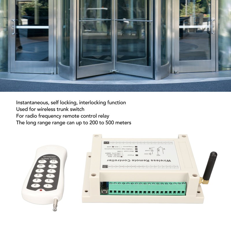 Wireless Remote Control System 12 Channel RF 10A Relay Receiver
