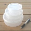 Nagao Storage Containers, Round Polypropylene, Shallow Type, 6.8 fl oz
