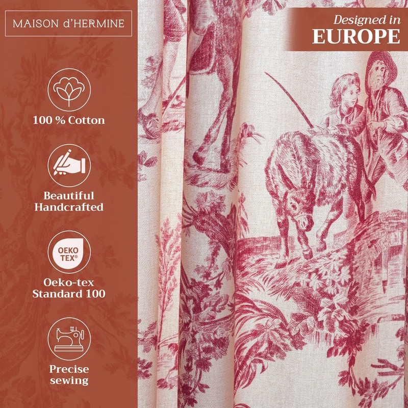 Maison d' Hermine Curtains for Living Room 100% Cotton 124