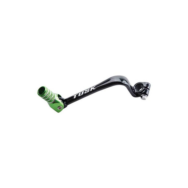 Tusk Folding Shift Lever Black/Green Tip for Kawasaki KLX110 2005-2020