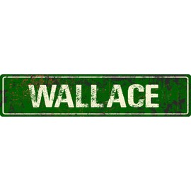 Wallace Green Grunge Style Rustic Vintage Look 8" Wide Decal Bumper Sticker for use on Any Smooth Surface