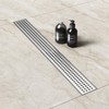 WEBANG 32 Inch Rectangular Linear Shower Floor Drain With Accessories,Quadrato
